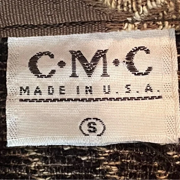 Vintage Brown Cream Tan Brocade Floral Jacket Size S - Picture 9 of 11